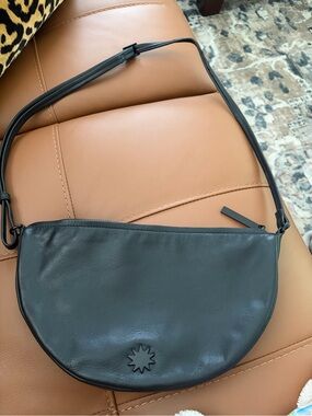 Black House of Harlow Half-Moon Leather Shoulder Bag - Women